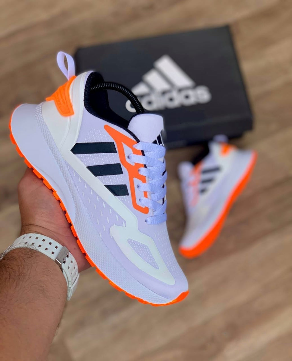 Adidas 2K Blanco Naranja Caballero